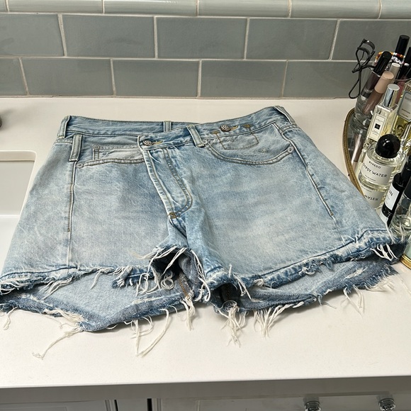 R13 Crossover Denim Shorts - Picture 6 of 8